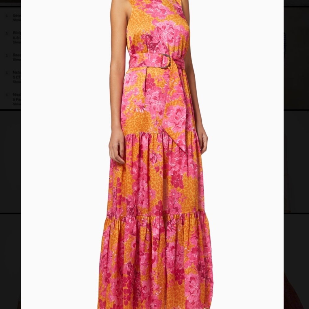 TED BAKER Bambia Dress in Floral Metropolis Satin SZ 2